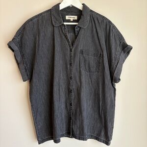 Madewell Chambray Cotton Boxy Top T Shirt